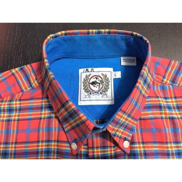 CINCH Long Sleeve Shirt Mens Size Large Plaid Cowboy Rodeo - Picture 4 of 6